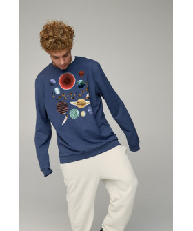 Sweatshirt men's OVERSIZE /no flis/