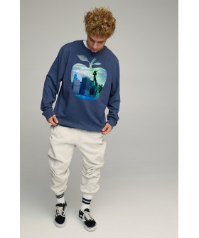 Sweatshirt men's OVERSIZE /no flis/