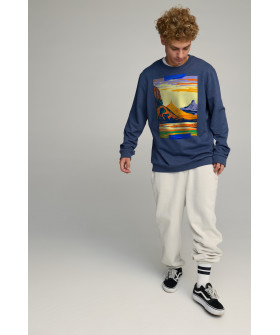 Світшот чоловічий OVERSIZE /no flis/