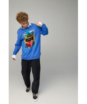 Sweatshirt men's OVERSIZE /no flis/