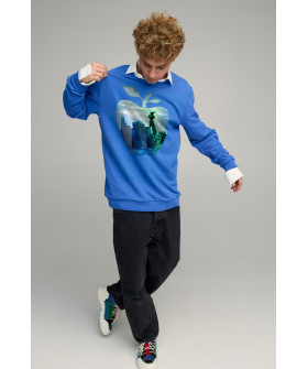 Sweatshirt men's OVERSIZE /no flis/