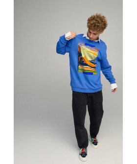 Світшот чоловічий OVERSIZE /no flis/