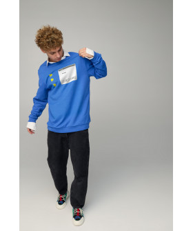 Світшот чоловічий OVERSIZE /no flis/