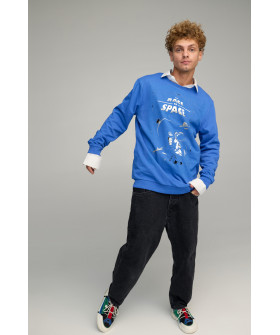 Sweatshirt men's OVERSIZE /no flis/