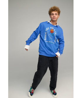 Світшот чоловічий OVERSIZE /no flis/