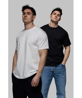 Aspirine pack men's T-shirt set white, black 2pcs